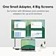 Plugable Technologies 4 HDMI Multi Monitor Adapter, USB 3.0 or USB C to HDMI Adapter, Compatible with Windows and Mac, Quad Adapter Supports 1920x1080@60Hz