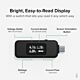 Plugable Technologies USB C Power Meter Tester for Monitoring USB-C Connections up to 240W - Digital Multimeter Tester for USB-C Cables, Laptops, Phones, Chargers - Driverless