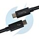 Plugable Technologies Thunderbolt 3 Cable 20Gbps Supports 100W (20V, 5A) Charging, 6.6ft / 2m USB C Compatible [Thunderbolt 3 Certified] - Driverless