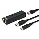 Plugable Technologies USB Hub with Ethernet, 3 port USB 3.0 Bus Powered Hub with Gigabit Ethernet Compatible with Windows, MacBook, Linux, Chrome OS, Includes USB C and USB 3.0 Cables
