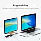 Plugable Technologies USB C to USB Adapter Hub, 4 Port USB 3.0 Hub, USB Splitter for Laptop, Compatible with Windows, MacBook Pro/Air, iPad Pro, Surface Pro, Chromebook, Linux, Android, Charging Not Supported