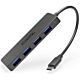 Plugable Technologies USB C to USB Adapter Hub, 4 Port USB 3.0 Hub, USB Splitter for Laptop, Compatible with Windows, MacBook Pro/Air, iPad Pro, Surface Pro, Chromebook, Linux, Android, Charging Not Supported