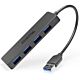 Plugable Technologies 4 Port USB Hub 3.0, USB Splitter for Laptop, Compatible with Windows, Surface Pro, PC, Chromebook, Linux, Android, Charging Not Supported