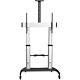 StarTech.com Mobile TV Stand - Heavy Duty TV Cart for 60-100" Display (100kg/220lb) - Height Adjustable Rolling Flat Screen Floor Standing on Wheels - Universal Television Mount w/Shelves