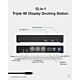 Plugable Technologies 12-in-1 USB C Triple Monitor Docking Station, Triple 4K Displays with 3x HDMI or 3x DisplayPort, Compatible with Mac, Windows, Thunderbolt, USB4, USB-C (60W PD, 6x USB Ports, Ethernet)