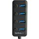 StarTech.com 4 Port USB 3.0 Hub - USB-A to 4x USB 3.0 Type-A with Individual On/Off Port Switches - SuperSpeed 5Gbps USB 3.1/3.2 Gen 1 - USB Bus Powered - Portable - 25cm Attached Cable~4 Port USB 3.0 Hub - USB-A to 4x USB 3.0 Type-A with Individual On/Of