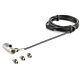 StarTech.com 6.5' (2m) 3-in-1 Universal Laptop Cable Lock - 4-Digit Combination Laptop/Desktop Security Cable Lock Compatible w/ K-Slot, Nano & Wedge Slot Computer - Anti-Theft Steel Cable