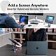Plugable Technologies Swivel Tablet Stand Holder, 360° Rotating Base Tablet Holder for Phones and Tablets up to 12.9", Adjustable and Foldable iPad Stand for Desk, POS, Kitchen, Drawing (PT-STAND1)