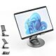 Plugable Technologies Swivel Tablet Stand Holder, 360° Rotating Base Tablet Holder for Phones and Tablets up to 12.9", Adjustable and Foldable iPad Stand for Desk, POS, Kitchen, Drawing (PT-STAND1)