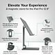 Plugable Technologies Magnetic Tablet Holder for MagSafe iPad Pro 12.9 Stand Portable Foldable 360° Rotating Stand (AMS-STAND13)