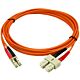 StarTech.com 2m Fiber Optic Cable - Multimode Duplex 50/125 - LSZH Fiber Jumper Cord - LC/SC
