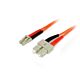 StarTech.com 2m Fiber Optic Cable - Multimode Duplex 50/125 - LSZH Fiber Jumper Cord - LC/SC