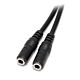 StarTech.com Slim Stereo Splitter Cable - 3.5mm Male to 2x 3.5mm Female