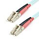 StarTech.com 1m (3ft) LC/UPC to LC/UPC OM3 Multimode Fiber Optic Cable, Full Duplex 50/125µm Zipcord Fiber Cable, 100G, Low Insertion Loss, LSZH Fiber Jumper Cord