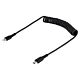 StarTech.com 20in / 50cm USB C to Lightning Cable, MFi Certified, Coiled iPhone Charger Cable, Black, Durable TPE Jacket Aramid Fiber, Heavy Duty Coil Lightning Cable