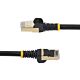 StarTech.com 2m CAT6a Ethernet Cable - 10 Gigabit Shielded Snagless RJ45 100W PoE Patch Cord - 10GbE STP Network Cable w/Strain Relief - Black Individually Tested/Wiring is UL /TIA