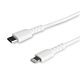 StarTech.com 6 foot (2m) Durable White USB-C to Lightning Cable - Heavy Duty Rugged Aramid Fiber USB Type C to Lightning Charger/Sync Power Cord - Apple MFi  iPad/iPhone 12
