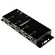 StarTech.com 4 Port USB to DB9 RS232 Serial Adapter Hub – Industrial DIN Rail and Wall Mountable