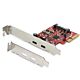 StarTech.com 2-Port USB 3.2 Gen 2 PCIe Card, USB-C 10Gbps SuperSpeed PCI Express 3.0 x4 Controller Card, USB Type-C Adapter Card, Data Only, Windows/macOS/Linux, TAA
