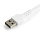 StarTech.com 12inch (30cm) Durable White USB-A to Lightning Cable - Heavy Duty Rugged Aramid Fiber USB Type A to Lightning Charger/Sync Power Cord - Apple MFi Certified iPad/iPhone 12