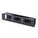StarTech.com Horizontal 2U Server Rack Cable Management Finger Duct w/ Cover - 19" Network Rack Wire Duct Raceway Panel - Slotted Wire Duct