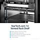 StarTech.com 1U Server Rack Shelf - Universal Vented Rack Mount Cantilever Tray for 19" Network Equipment Rack & Cabinet - Heavy Duty Steel – Weight Capacity 44lb/20kg - 16" Deep Shelf, Black