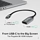 Plugable Technologies USB C to HDMI Adapter, HDMI 2.1, 8K 60Hz or 4K 144Hz, USB4 / Thunderbolt to Adapter for 4K HDR Monitor, XPS, iPhone 15, iPad Pro, Macbook Pro, Mac Resolution up to 4K 60Hz (USBC-HDMI8K)