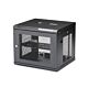 StarTech.com 4-Post 9U Wall Mount Network Cabinet with 1U Shelf, 19" Wall-Mounted Server Rack for Data / AV / Electronics / Computer Equipment, Small Vented Rack Enclosure