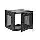 StarTech.com 4-Post 9U Wall Mount Network Cabinet with 1U Shelf, 19" Wall-Mounted Server Rack for Data / AV / Electronics / Computer Equipment, Small Vented Rack Enclosure