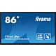 iiyama TE8612MIS-B3AG Signage Display Kiosk design 2.18 m (86") LCD Wi-Fi 400 cd/m² 4K Ultra HD Black Touchscreen Built-in processor Android 11 24/7