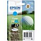 Epson Golf ball Singlepack Cyan 34XL DURABrite Ultra Ink