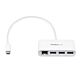 StarTech.com 3-Port USB-C Hub with Gigabit Ethernet - USB-C to 3x USB-A - USB 3.0 Hub - White~3-Port USB-C Hub with Gigabit Ethernet - USB-C to 3x USB-A - USB 3.0 Hub - 5Gbps - White