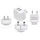 StarTech.com Dual-port USB wall charger - international travel - 17W/3.4A - white