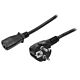 StarTech.com 2m (6ft) Computer Power Cord, 18AWG, EU Schuko to C13 Power Cord, 250V 10A, Black Replacement AC Cord, TV/Monitor Power Cable, Schuko CEE 7/7 to IEC 60320 C13 Power Cord - PC Power Supply Cable