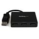 StarTech.com 3-Port Multi Monitor Adapter - DisplayPort 1.2 MST Hub to Dual 4K 30Hz & 1x 1080p - Video Splitter for Extended Desktop e on Windows PCs Only - DP to 3x DP Monitors