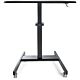 StarTech.com Mobile Standing Desk - Portable Sit Stand Ergonomic Height Adjustable Cart on Wheels - Rolling Computer/Laptop Workstation Table with Locking One-Touch Lift for Teacher/Student