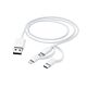 Hama 00201535 USB cable USB 2.0 1 m USB A Micro-USB B White