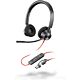 Poly Blackwire 3320 Stereo Microsoft Teams Certified USB-C Headset +USB-C/A Adapter