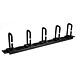 StarTech.com 1U 19" Cable Management Organizer - D Ring Hook Network/Server Rack Cord Manager - Data Center Horizontal Wire Panel with Passthrough Holes w/Mounting HW - EIA/ECA-310-E