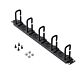 StarTech.com 1U 19" Cable Management Organizer - D Ring Hook Network/Server Rack Cord Manager - Data Center Horizontal Wire Panel with Passthrough Holes w/Mounting HW - EIA/ECA-310-E