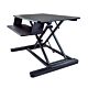 StarTech.com Sit Stand Desk Converter with Keyboard Tray - Large 35” x 21" Surface - Height Adjustable Ergonomic Desktop/Tabletop Standing Workstation - Holds 2 Monitors - Pre-Assembled
