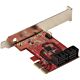 StarTech.com SATA PCIe Card - 4 Port PCIe SATA Expansion Card - 6Gbps - Low Profile Bracket - Stacked SATA Connectors - ASM1164 Non-Raid - PCI Express to SATA Converter