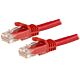 StarTech.com 7.5m CAT6 Ethernet Cable - Red CAT 6 Gigabit Ethernet Wire -650MHz 100W PoE RJ45 UTP Network/Patch Cord Snagless w/Strain Relief Fluke Tested/Wiring is UL Certified/TIA