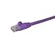 StarTech.com 2m CAT6 Ethernet Cable - Purple CAT 6 Gigabit Ethernet Wire -650MHz 100W PoE RJ45 UTP Network/Patch Cord Snagless w/Strain Relief Fluke Tested/Wiring is UL Certified/TIA
