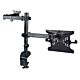 StarTech.com Monitor Arm with VESA Laptop Tray, For a Laptop (4.5kg/9.9lb) and a Single Display up to 32" (8kg/17.6lb), Black, Vented Tray, Adjustable Laptop Arm Mount, C-clamp/Gmet Mount