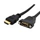 StarTech.com 3ft HDMI Female to Male Adapter, 4K High Speed Panel Mount HDMI Cable, 4K 30Hz UHD HDMI, 10.2 Gbps Bandwdith, 4K HDMI Female to HDMI Male, HDMI Panel Mount Connector Cable