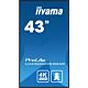 iiyama LH4360UHS-B2AG Signage Display Digital A-board 108 cm (42.5") LED Wi-Fi 500 cd/m² 4K Ultra HD Black Built-in processor Android 11 24/7