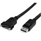 StarTech.com 3ft (1m) Panel Mount DisplayPort Cable - 4K x 2K - DisplayPort 1.2 Extension Cable Male to Female - DP Video Extender Cord with Panel Mount DP Connector - DP Monitor Cable