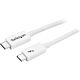 StarTech.com Thunderbolt 3 Cable - 20Gbps - 1m - White - Thunderbolt, USB, and DisplayPort Compatible