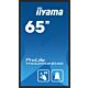 iiyama TF6539AS-B1AG Signage Display Kiosk design 163.8 cm (64.5") LED 435 cd/m² 4K Ultra HD Black Touchscreen Built-in processor Android 11 24/7